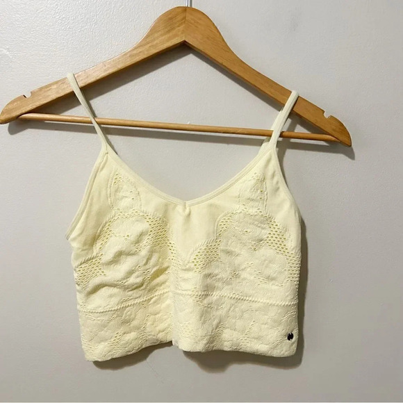 Lucky brand butter yellow eyelet bralette XL - Picture 2 of 6